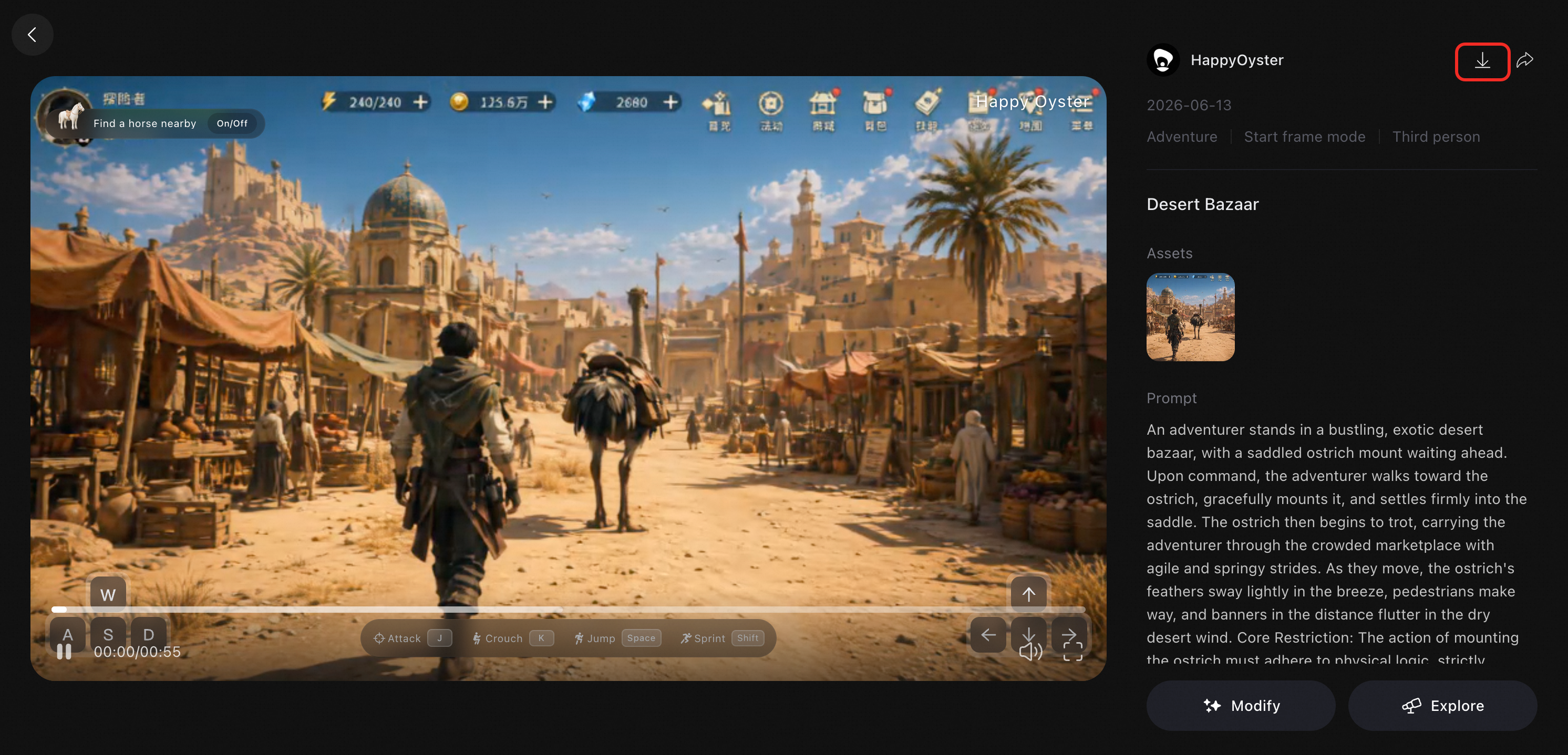 How to view and download generated videos